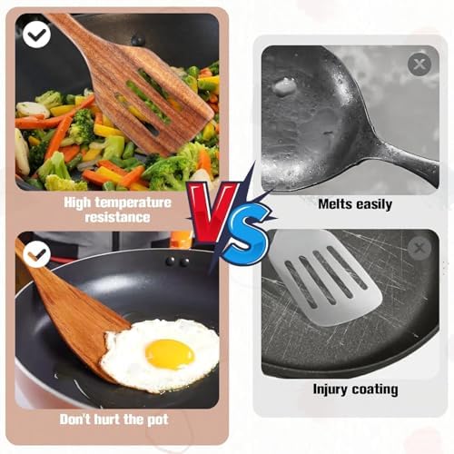 10-Piece Wooden Cooking Utensil Set