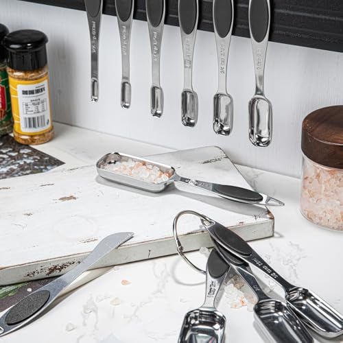 Magnetic Measuring Spoons Set of 11 with Leveler, Measuring Spoons