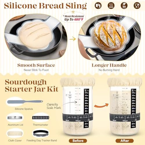 Sourdough Starter Kit with Bread Proofing Basket