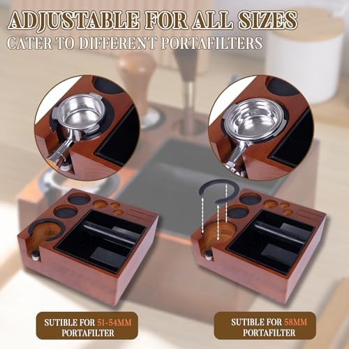 21pcs Espresso Knock Box Set,Espresso Tamping Station,Tamping Station