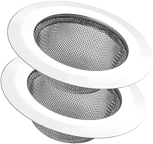 2Pcs Kitchen Sink Strainer, Stainless Steel Mesh Sink Drain Cover