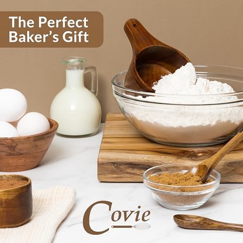 Covie Wooden Measuring Cups and Spoons Set - Cute Measuring Cups, Wood