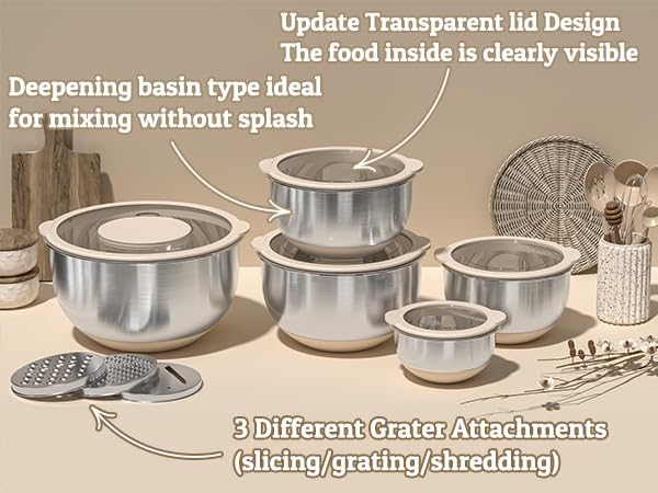 Mixing Bowles Set with Lids Set - Image 2
