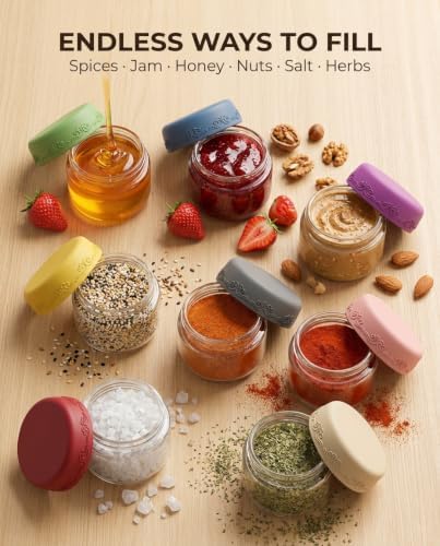 2 OZ Salad Dressing Jar 8 Pack, Airtight Leakproof Bulk Small Glass