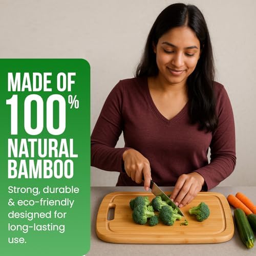Wood Cutting Boards for Kitchen - Bamboo Cutting Board Cutting Boards