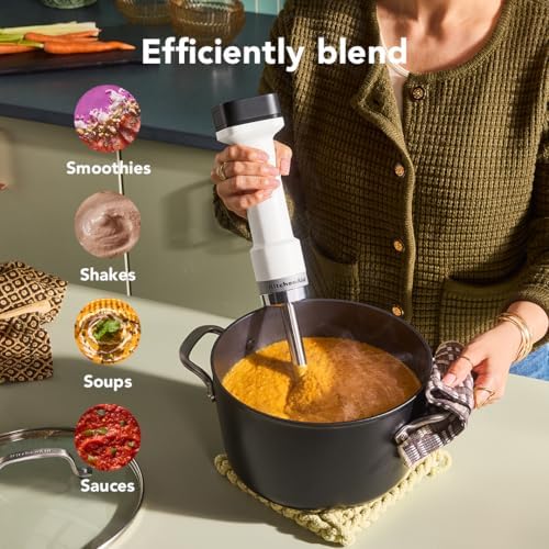 KitchenAid Go Cordless Hand Blender w/Accessories, battery