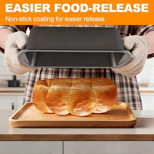 Loaf Pan with Liners Set, 2-Pack Nonstick 10 x 5 Inch Bread Pan and 50