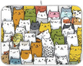 OTVEE Colorful Cat Art Dish Drying Mat for Kitchen Counter Absorbent
