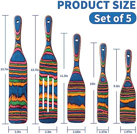 Gudamaye 5-Piece Pakkawood Spurtle Set