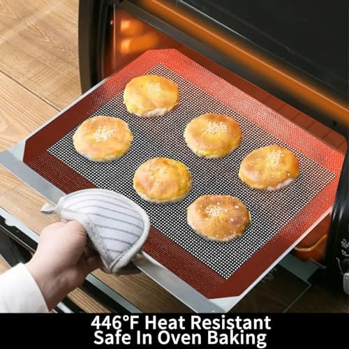 Small Silicone Baking Mats, Set of 4, 11-4/5 x 8-1/4 Inch