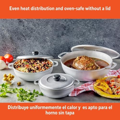 3-Piece Cast Aluminum Caldero Set, 1.5/2.5/5.2 QT