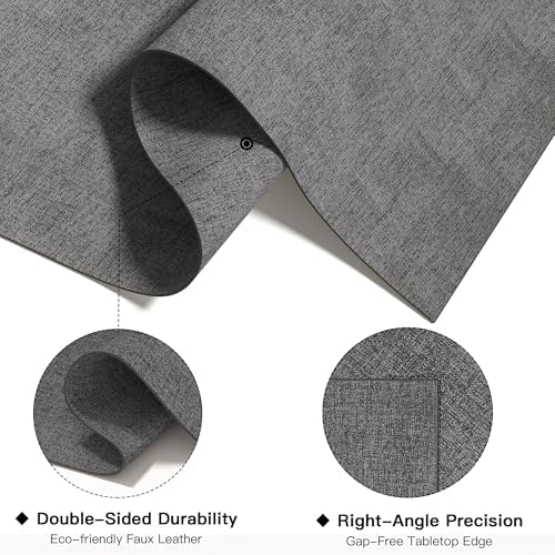 DOLOPL Placemats Set of 6, Reversible Faux Leather Place Mats