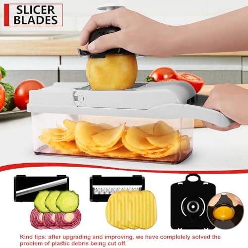 Compact Vegetable Chopper with Container, 9 Inserts