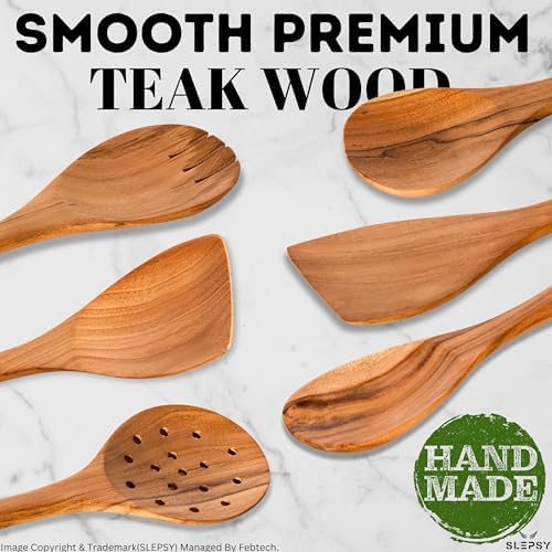 6-Piece Teak Wood Cooking Utensil Set
