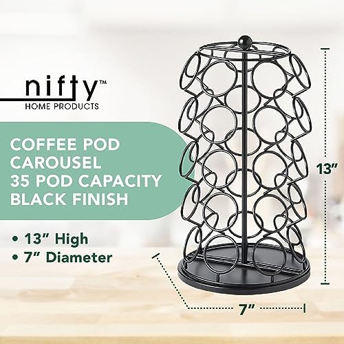 Nifty K Cup Holder – Compatible with K-Cups, Coffee Pod Carousel | 35