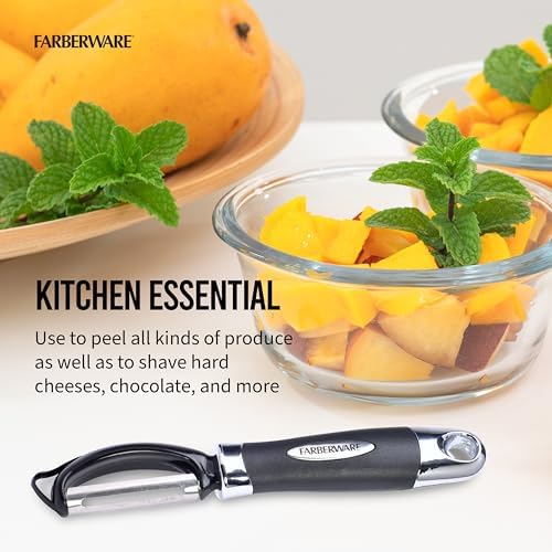 Farberware Euro Vegetable Peeler with Swivel Blade Black