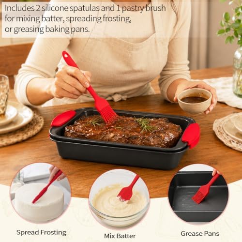 2 Pcs Non-Stick Meatloaf Pans with Drain Tray, PFOA-Free High-Carbon