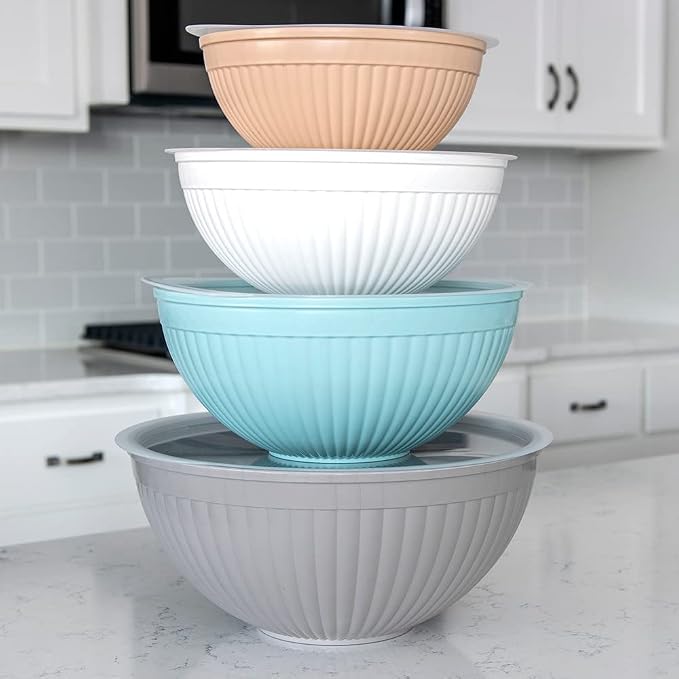 Nordic Ware Prep and Serve Mixing Bowls Set, Earth-Tones - Image 4