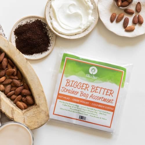 Pro Quality Nut Milk Bags, Greek Yogurt Strainer Bag & Cold Brew