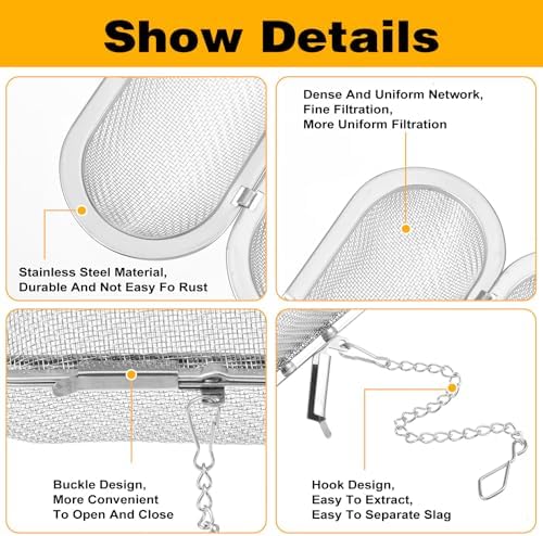 6 Pcs Tea Ball Infusers, Oval Tea Infuser Floating Mesh Steeper with