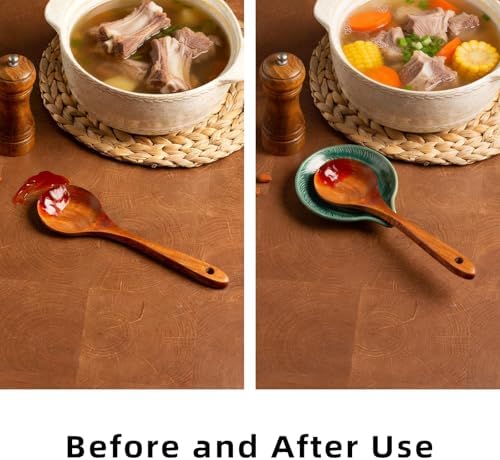 Ceramic Spoon Rest for Stove Top, Utensil Holder, 5 Inches