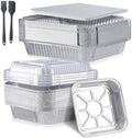 40 Pack Disposable Aluminum Pans with Lids, 9x9 & 8x8 Inch