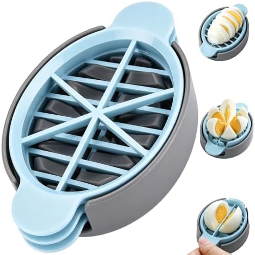 3 in 1 Egg Slicer for Hard Boiled Eggs, Multi Functional Egg Cutter