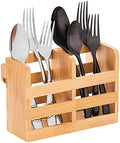 Bambüsi Bamboo Utensil Holder, Countertop Silverware Caddy