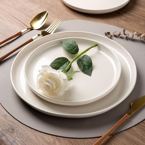 AmorArc Dinnerware Sets for 8, 24 Pieces Ceramic Plates and Bowls Set