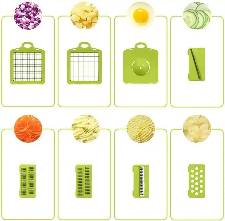 Vegetable Chopper and Spiralizer with Container