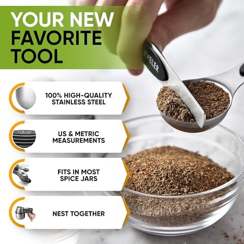 Spring Chef Magnetic Measuring Cups & Spoons Set of 15 with Levelers