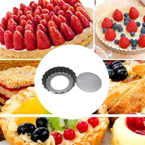 Mini Tart Pan 4 Inch round Baking Tray with Removable Bottom