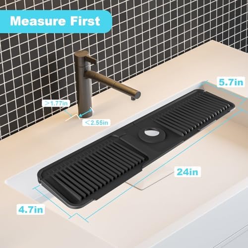 Folding faucet mat for kitchen sink-sink splash guard behind