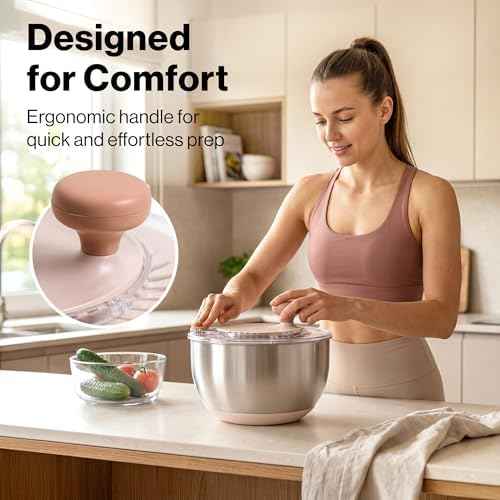 EDELHAUS Salad Spinner Stainless Steel - Lettuce Fruit Vegetable Washer