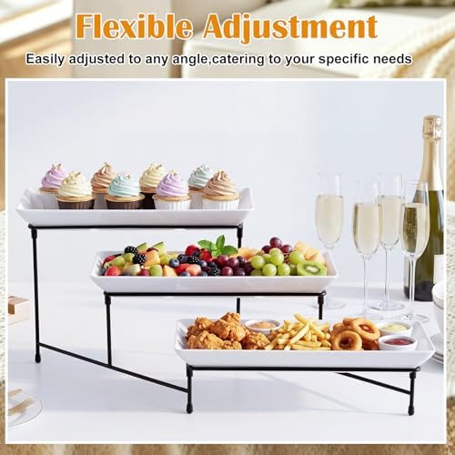 2 Set 3 Tier Serving Trays for Party 12 Inch Serving Platters and
