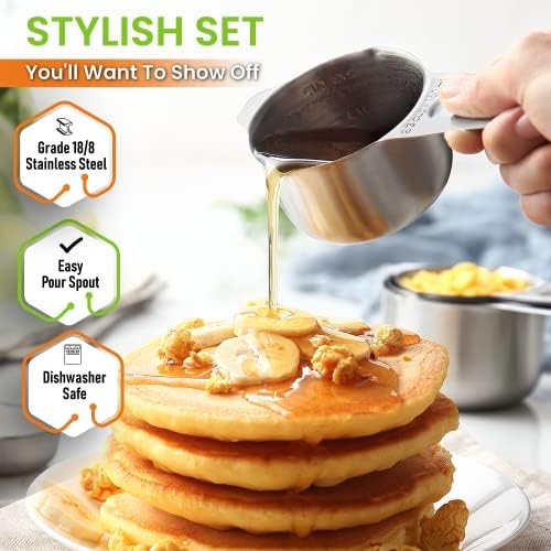Spring Chef Stainless Steel Measuring Cups & Magnetic Measuring Spoons