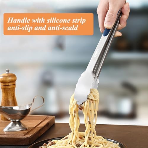 12-Inch Kitchen Tongs, Set of 4