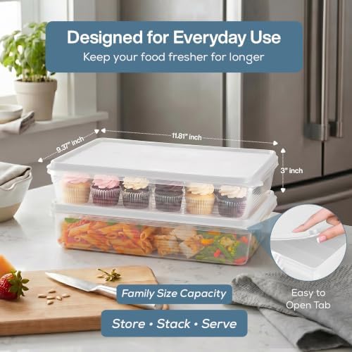 SIGNORA WARE 4.5L Plastic Containers with Lids, Set of 2
