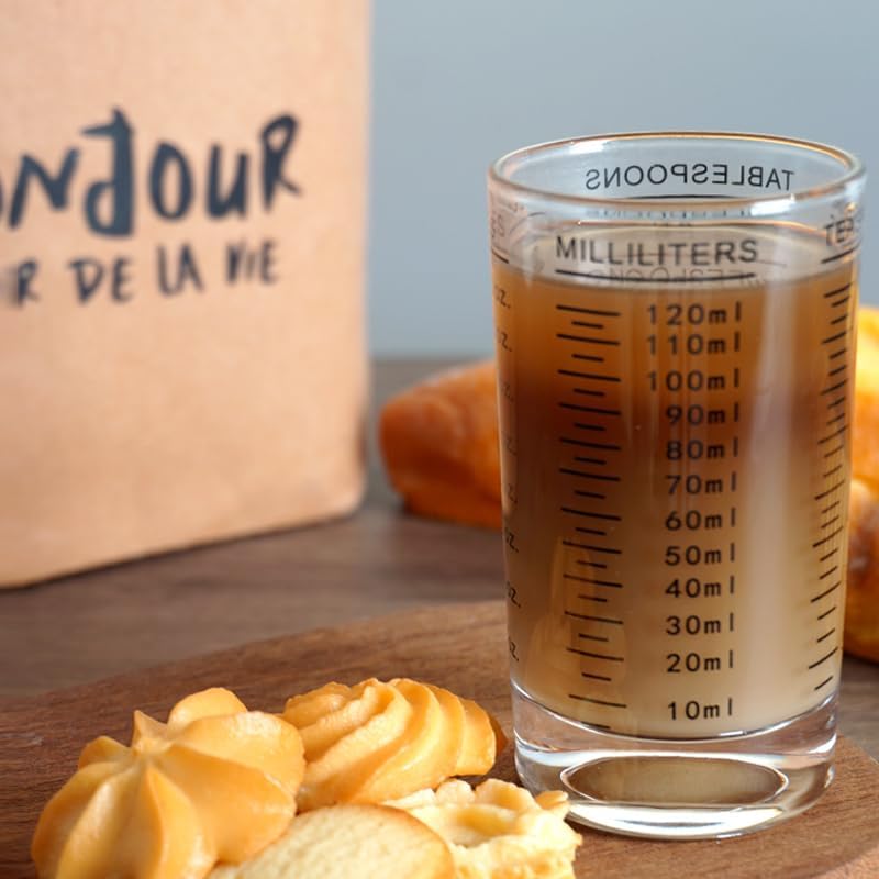 Measuring Cup 4 Ounce/120ML Shot Glass Liquid Heavy High Espresso