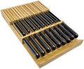 Bamboo In-Drawer Knife Block, 17 Slots
