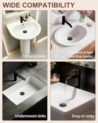 Fransiton Bathroom Sink Stopper, 1.1-1.77 Inch Basin Pop Up Sink Drain
