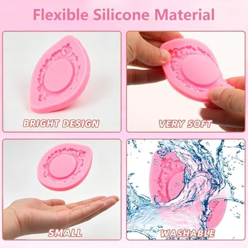 Picture Frame Silicone Chocolate Molds, 9 Pcs