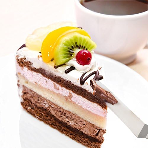 Offset Frosting Cake Knife set of 3 Black 6 8 & 10 Inch Angled Icing