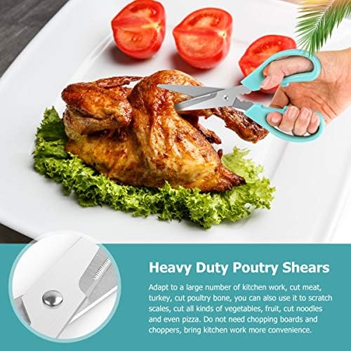 iBayam 3-Color Stainless Steel Dishwasher Safe Kitchen Shears Food