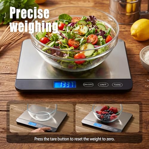 Food Scale 44lb/20kg, Extra-Large Platform Digital Kitchen Scale