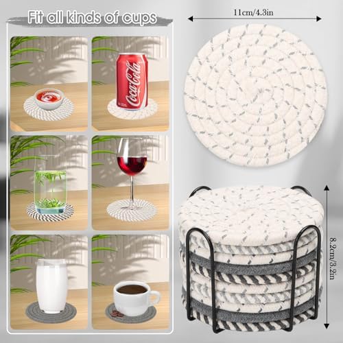 Billbotk 10 Pieces Coasters for Drinks, Absorbent Drink Coasters with