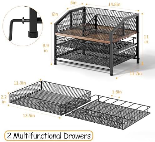Coffee Bar Organizer for Countertop, Coffee Station Organizer with