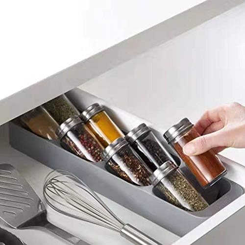 boxfan Spice Drawer Organizer Insert for Kitchen,4 Tiers Spice Rack