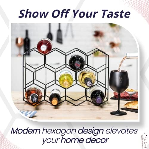 Gusto Nostro Countertop Wine Rack - 14 Bottle Freestanding Modern
