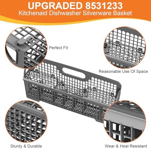8531233 WP8531233 Dishwasher Silverware Basket For Whirlpool Kenmore